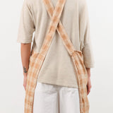 Maison De Vacances Home Kitchen Aprons Canvas Vintage Vichy Apron in Terracotta Terracotta / 35.5" X 31.5"