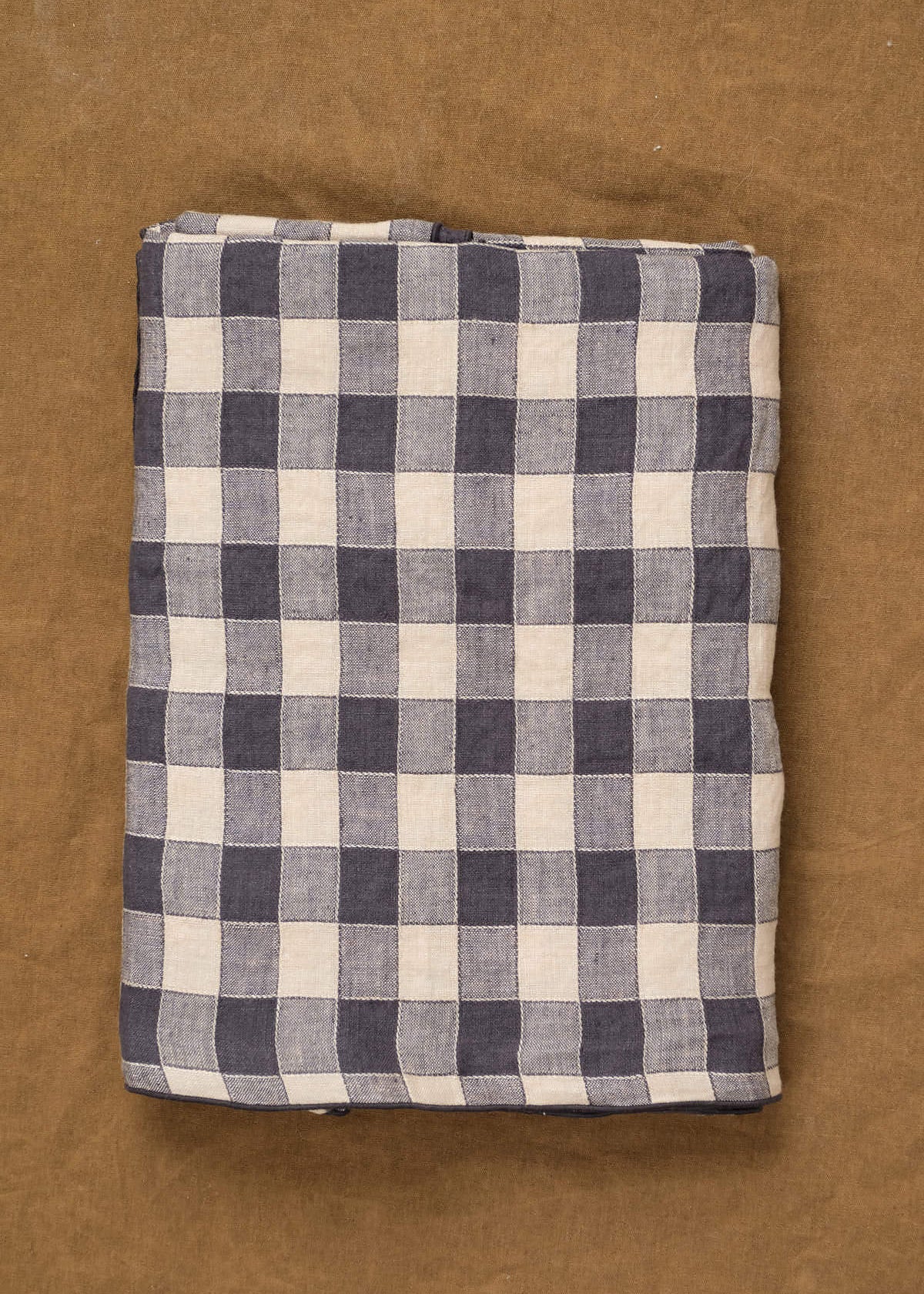 Maison De Vacances Home Tablecloths Canvas Vintage Vichy Tablecloth Fusain / Medium