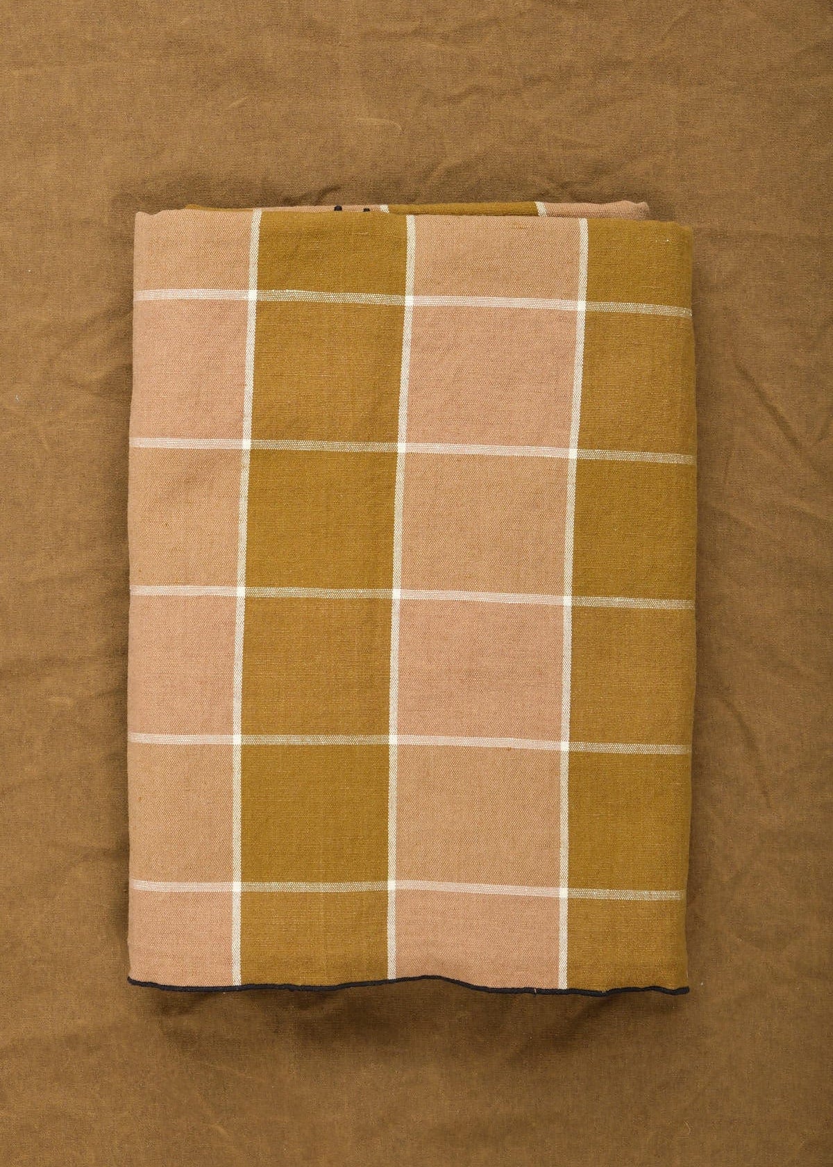 Maison De Vacances Home Tablecloths Canvas Mimi Nara Tablecloth Havane/Noir / Medium