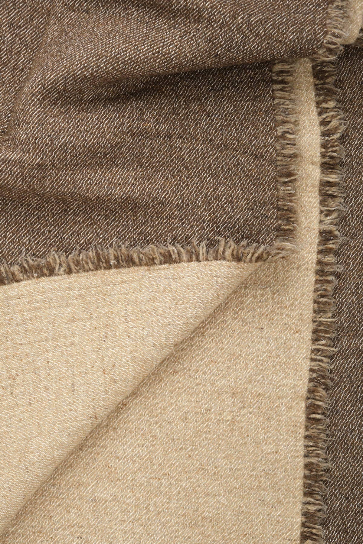 Bronze and Natural Vice Versa Fringed Throw Blanket