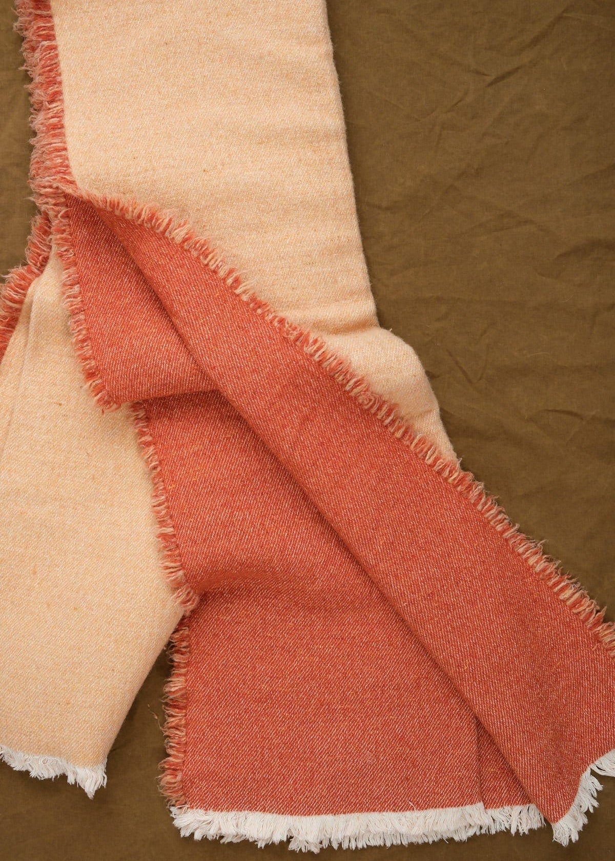 Maison De Vacances Home Throws Vice Versa Fringed Throw in Melon Hennè/Melon / 59" X 98"