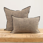 Maison De Vacances Home Pillows 16" X 24" Chinee Canvas Rustique Cushion Naturel/Noir / 16" X 24"