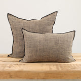 Maison De Vacances Home Pillows 16" X 24" Chinee Canvas Rustique Cushion Naturel/Noir / 16" X 24"