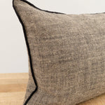Maison De Vacances Home Pillows 16" X 24" Chinee Canvas Rustique Cushion Naturel/Noir / 16" X 24"