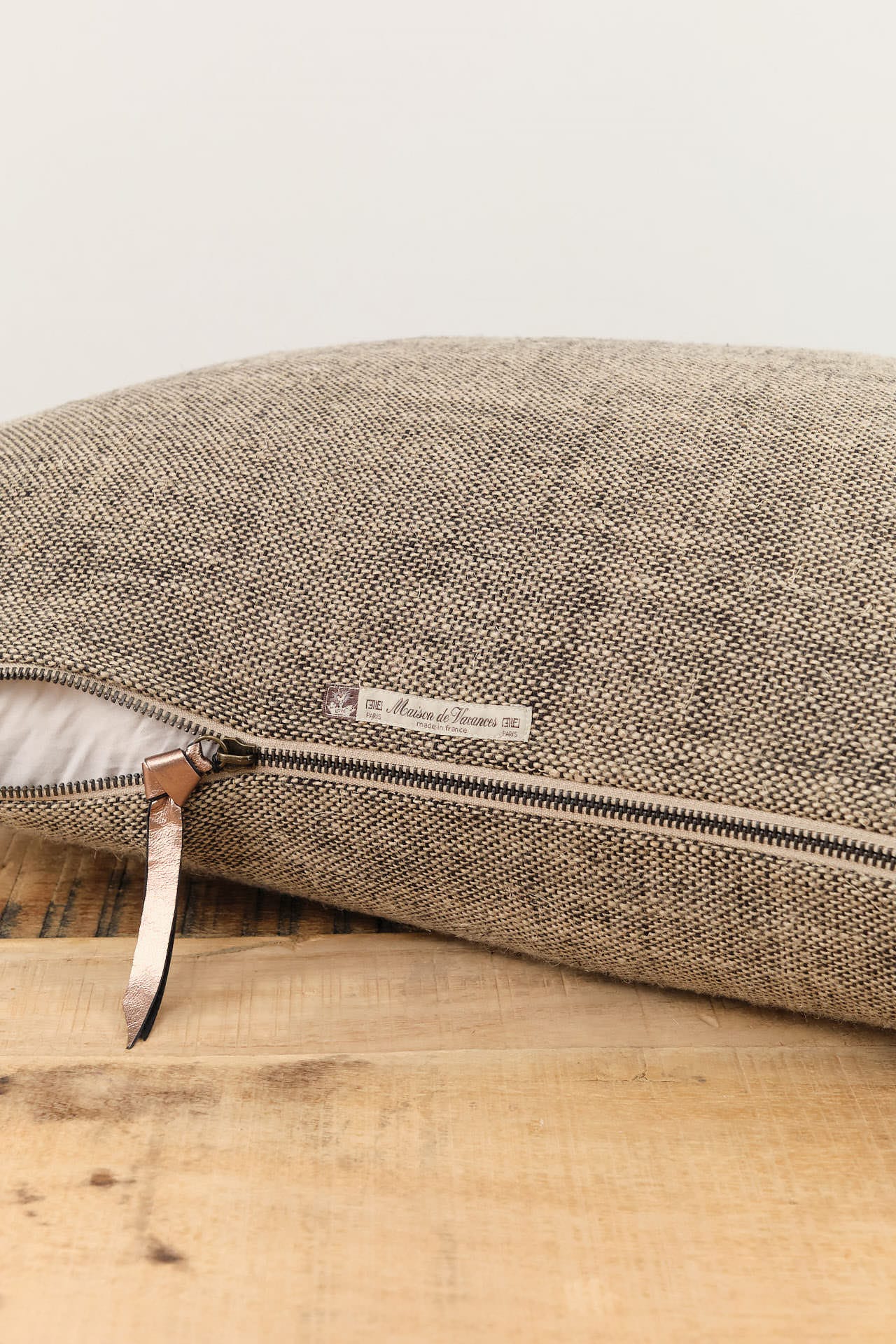 Maison De Vacances Home Pillows 16" X 24" Chinee Canvas Rustique Cushion Naturel/Noir / 16" X 24"