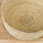 Small Open Round Storage Basket in Natural Tan by Makaua