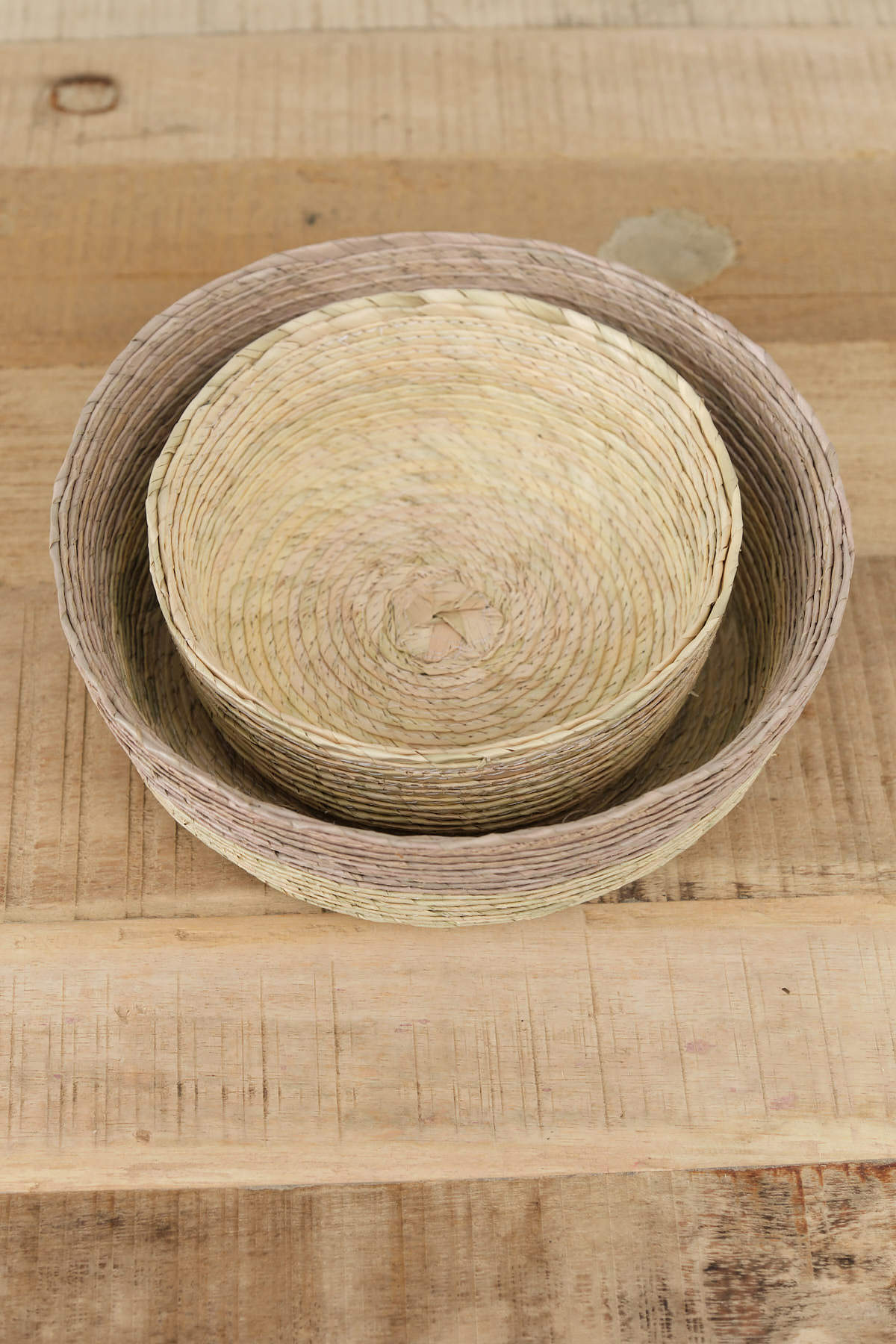 Natural Round Basket by Makaua 