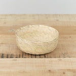 Small Open Round Storage Basket in Natural Tan by Makaua 