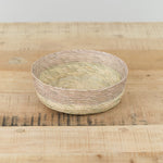 Makaua Small Round Open Basket in Natural Stripe