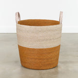 Tambo Laundry Basket by Makaua in Orange Trigo