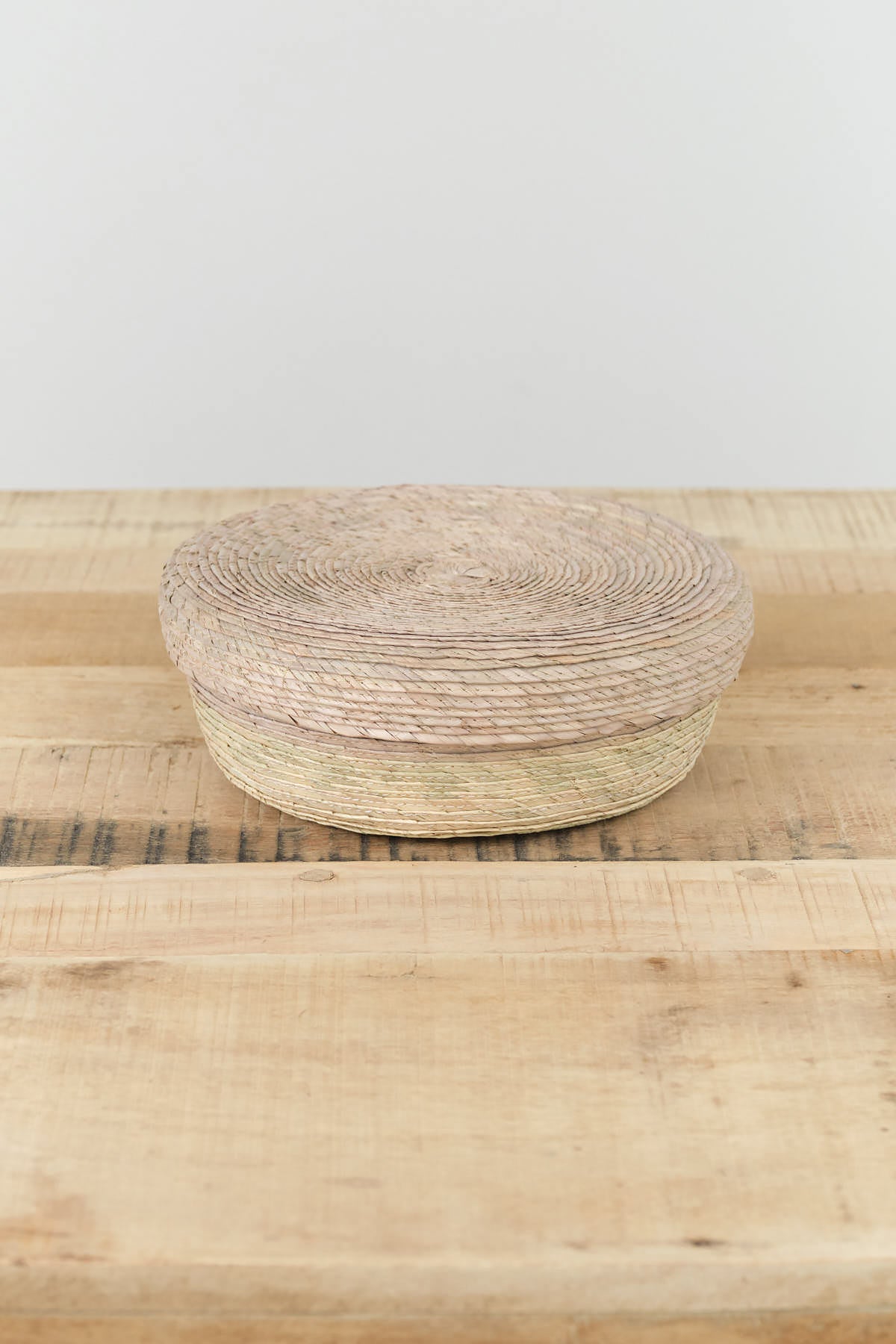 Makaua Tortillero Basket with Lid in Tan Stripe 