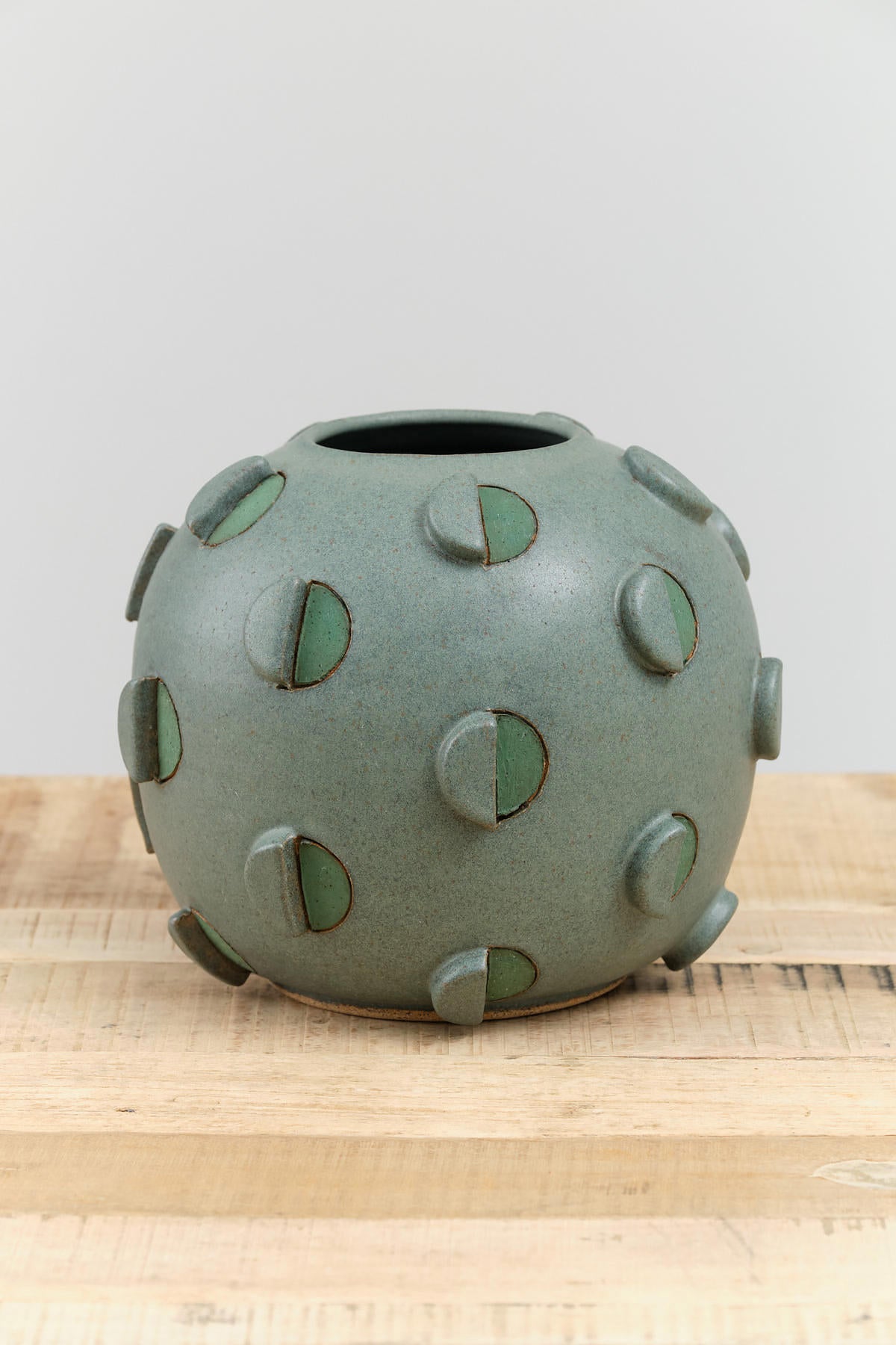 Barrel Cactus Vase by Matthew Ward Studio in Blue Green