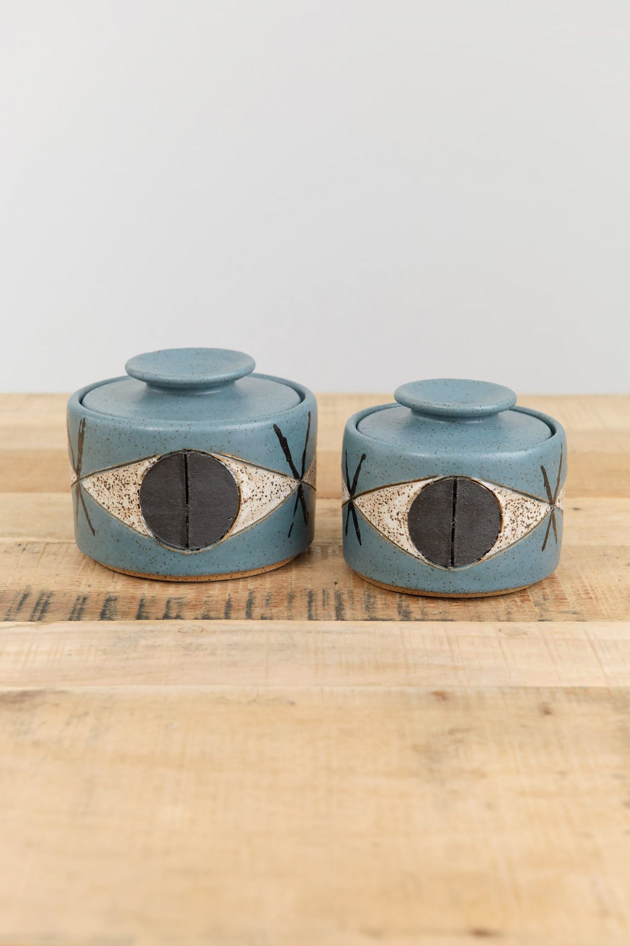 Matthew Ward Studio Art Ceramics Large Felix Jar in Blue Blue