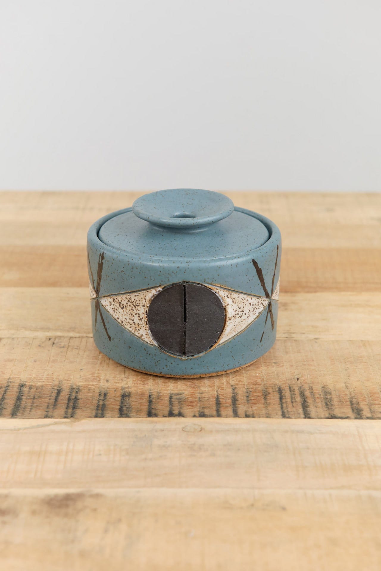 Matthew Ward Studio Art Ceramics Large Felix Jar in Blue Blue