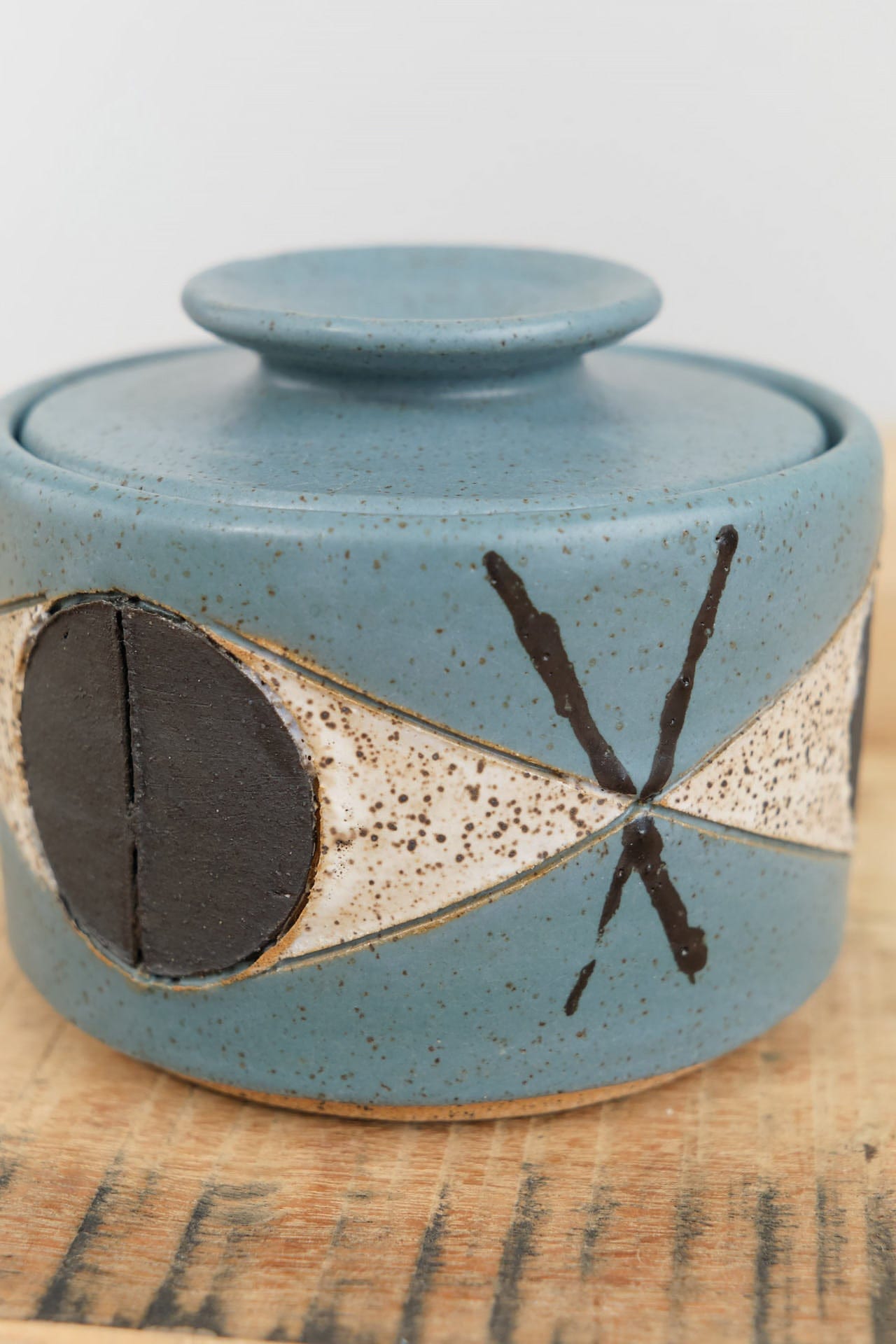 Matthew Ward Studio Art Ceramics Large Felix Jar in Blue Blue