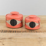 Matthew Ward Studio Art Ceramics Large Felix Jar in Coral Coral