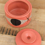 Matthew Ward Studio Art Ceramics Large Felix Jar in Coral Coral