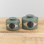 Matthew Ward Studio Art Ceramics Large Felix Jar in Green Green