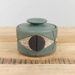 Matthew Ward Studio Art Ceramics Large Felix Jar in Green Green