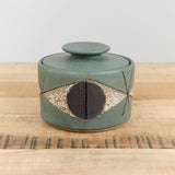 Matthew Ward Studio Art Ceramics Large Felix Jar in Green Green