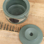 Matthew Ward Studio Art Ceramics Large Felix Jar in Green Green