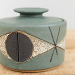 Matthew Ward Studio Art Ceramics Large Felix Jar in Green Green