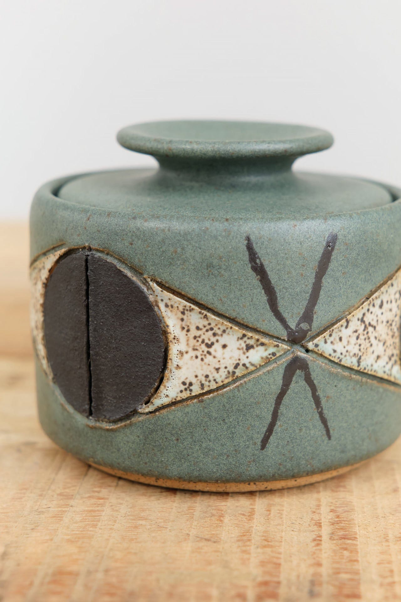 Matthew Ward Studio Art Ceramics Medium Felix Jar in Green Green