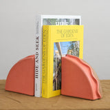 Matthew Ward Studio Art Ceramics Our Story Bookends in Coral Coral