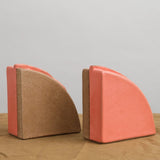 Matthew Ward Studio Art Ceramics Our Story Bookends in Coral Coral
