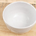 Handmade Ceramic Small Felix Bowl with Eye Design in White Glaze by Matthew Ward Studio