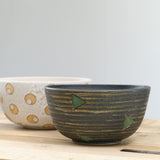 Matthew Ward Studio Striped Directional Bowl in Blue Green