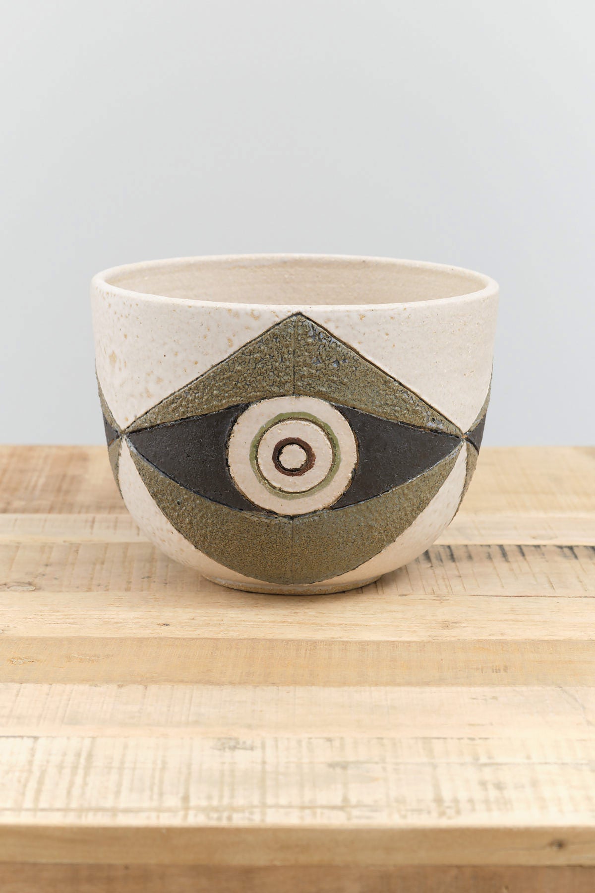 Tall Mask Bowl by Matthew Ward Studio in White