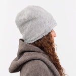 Mature Ha. Accessories Hats Alpaca Reversible Beanie in Grey X Black Grey X Black / One Size