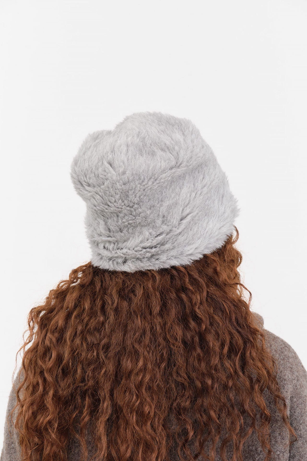 Mature Ha. Accessories Hats Alpaca Reversible Beanie in Grey X Black Grey X Black / One Size