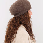 Mature Ha. Accessories Hats Black Merino Wool Beret Dark Brown / One Size