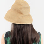 Mature Ha. Accessories Hats Boxed Hat with Switch Brim Color Line Edge Mix Brown X Natural