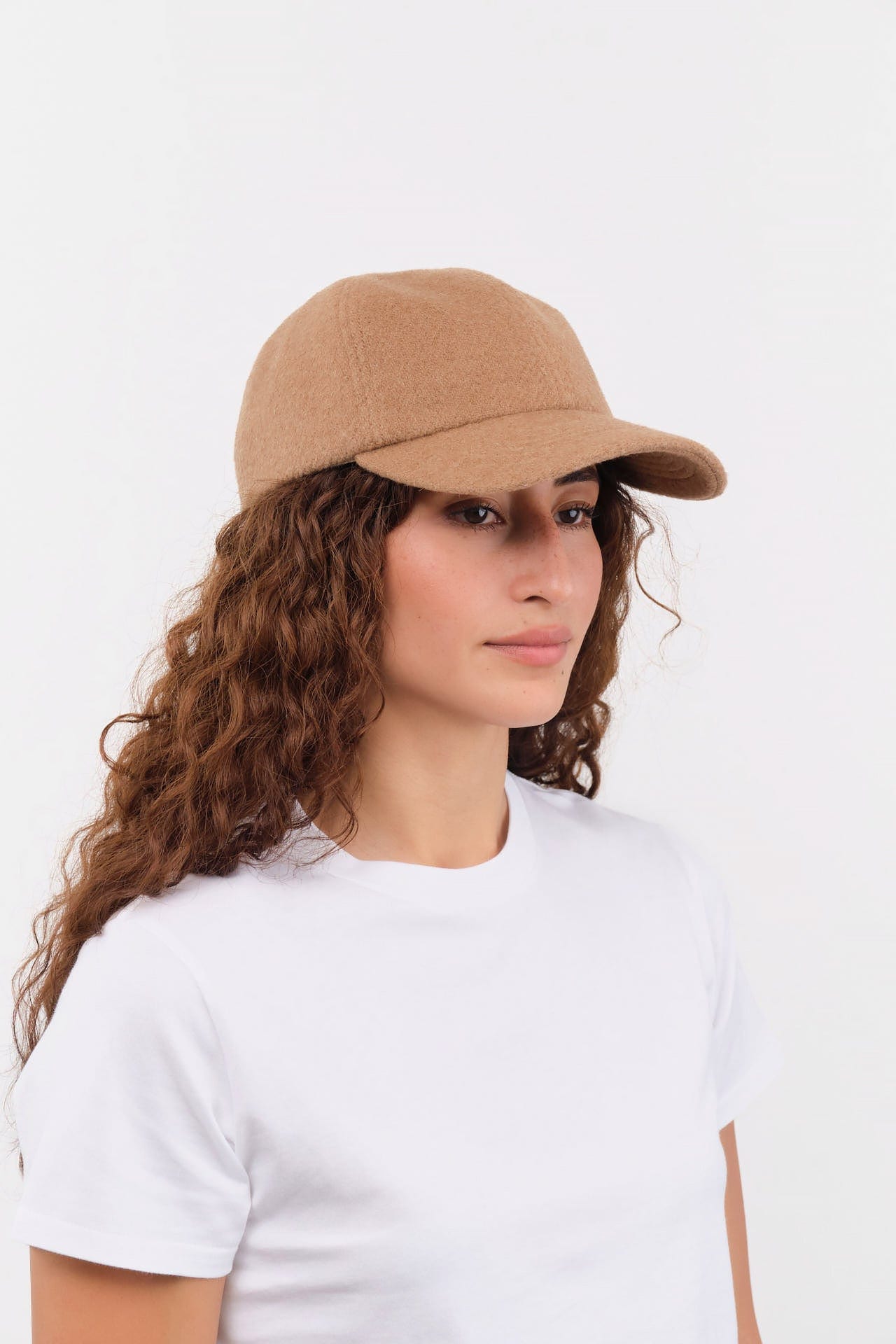 Mature Ha. Accessories Hats Camel Wool Cap Natural Brown / One Size