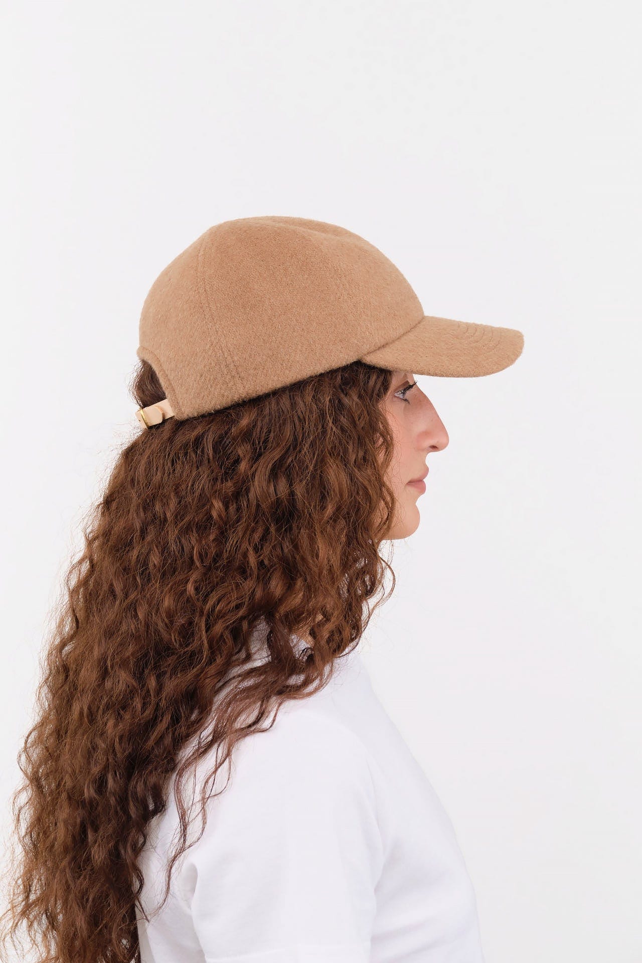 Mature Ha. Accessories Hats Camel Wool Cap Natural Brown / One Size