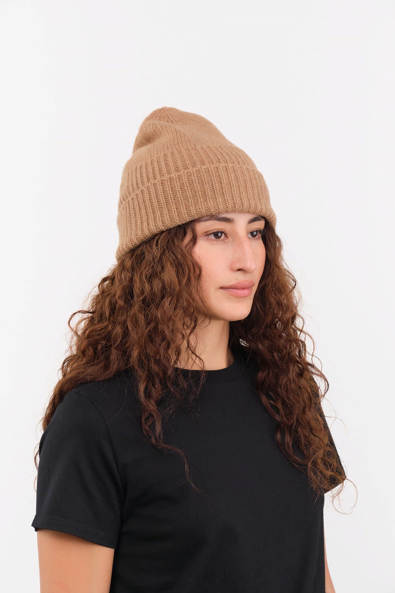 Mature Ha. Accessories Hats Knit Cap in Camel Camel / One Size
