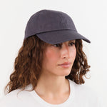 Mature Ha. Accessories Hats Linen Trainer Cap Low Charcoal Grey