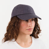 Mature Ha. Accessories Hats Linen Trainer Cap Low Charcoal Grey