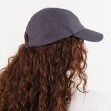 Mature Ha. Accessories Hats Linen Trainer Cap Low Charcoal Grey