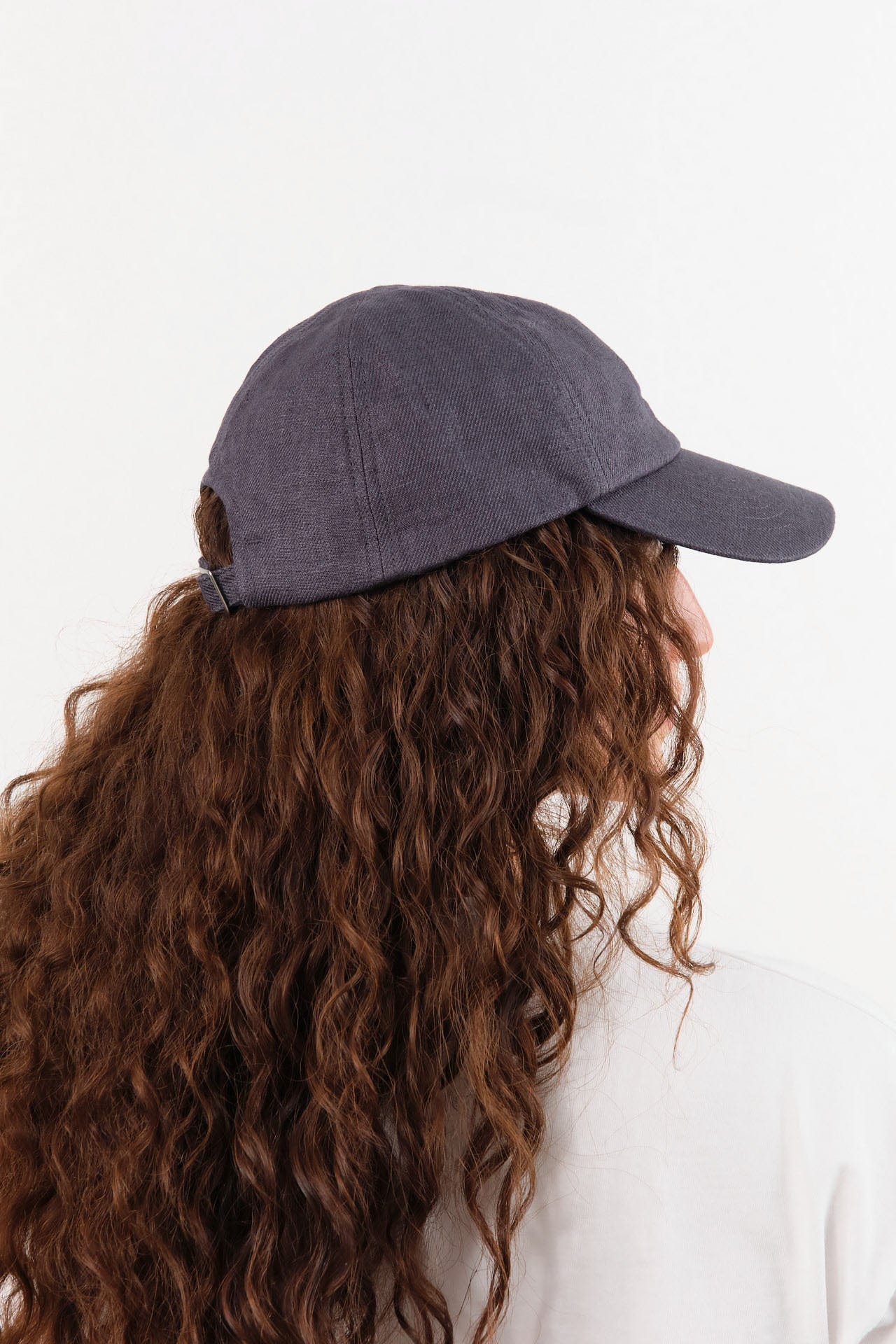 Mature Ha. Accessories Hats Linen Trainer Cap Low Charcoal Grey