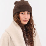 Mature Ha. Accessories Hats Pleats Knit Cap in Brown Brown / One Size