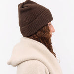 Mature Ha. Accessories Hats Pleats Knit Cap in Brown Brown / One Size