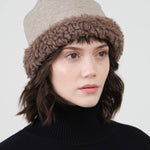 Reversible Beanie by Mature Ha in Natural X Greige