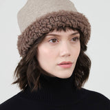 Reversible Beanie by Mature Ha in Natural X Greige