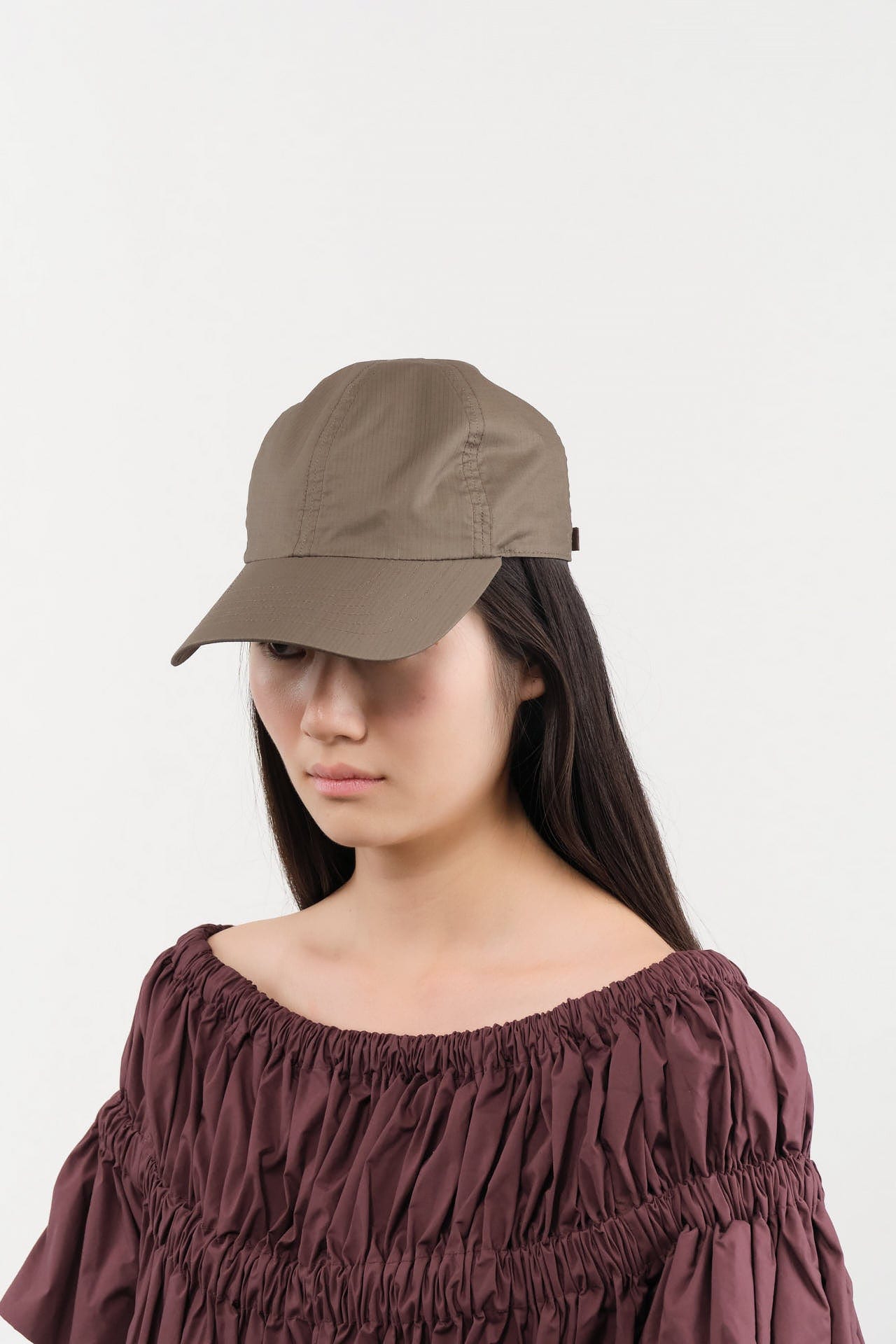 Mature ha. | リネンキャンバスドレープキャップ Navy