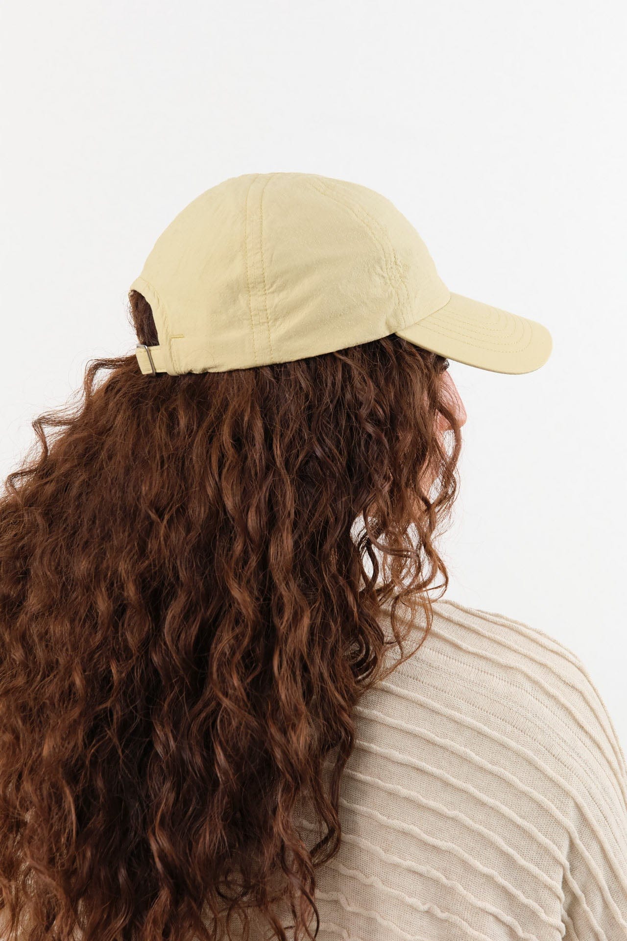 Mature Ha. Accessories Hats Ripstop Washed Trainer Cap Low in Muted Yellow Muted Yellow