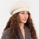 Mature Ha. Accessories Hats Top Gather Rib Beret Raw White / One Size